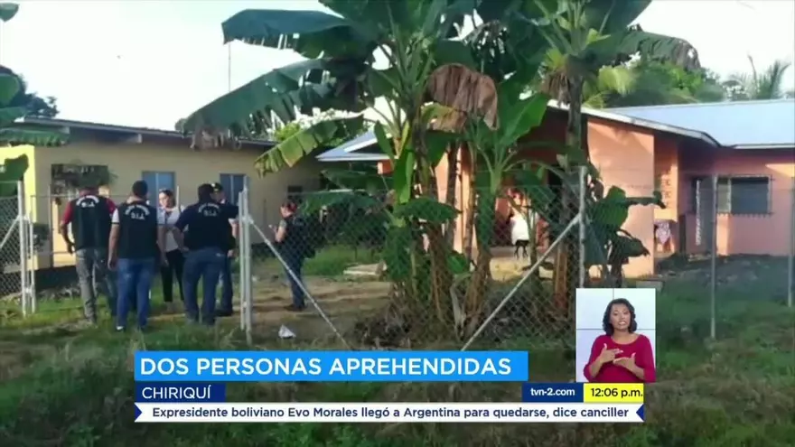 Durante operativos en David, dos personas fueron detenidas