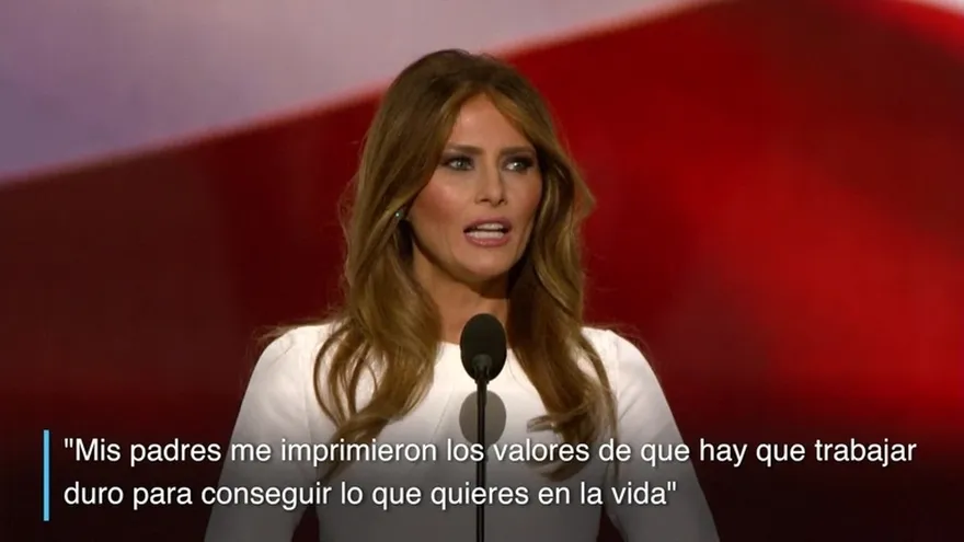 Escucha y compara los discursos de Melania Trump y Michelle Obama