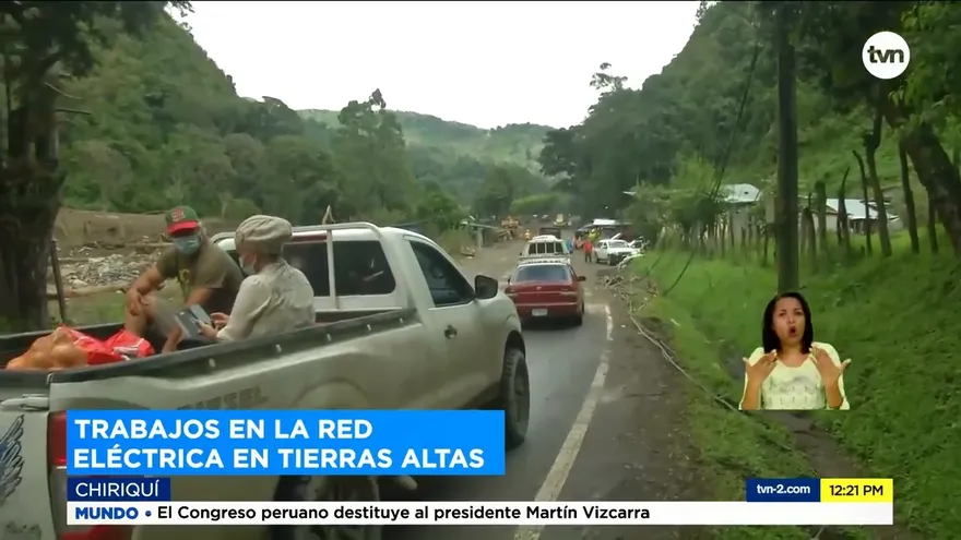 Realizan trabajos de recuperación de red eléctrica en Tierras Altas