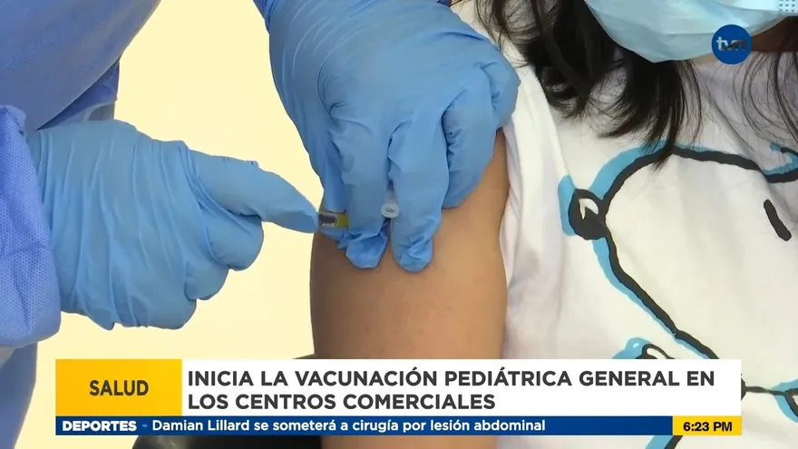 Vacunación pediátrica anticovid en centros comerciales