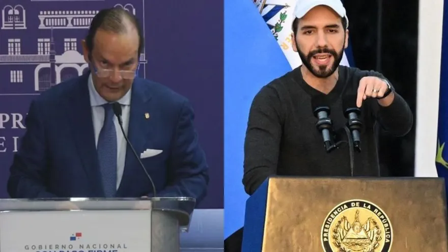 Canciller Javier Martínez-Acha y presidente de El Salvador, Nayib Bukele