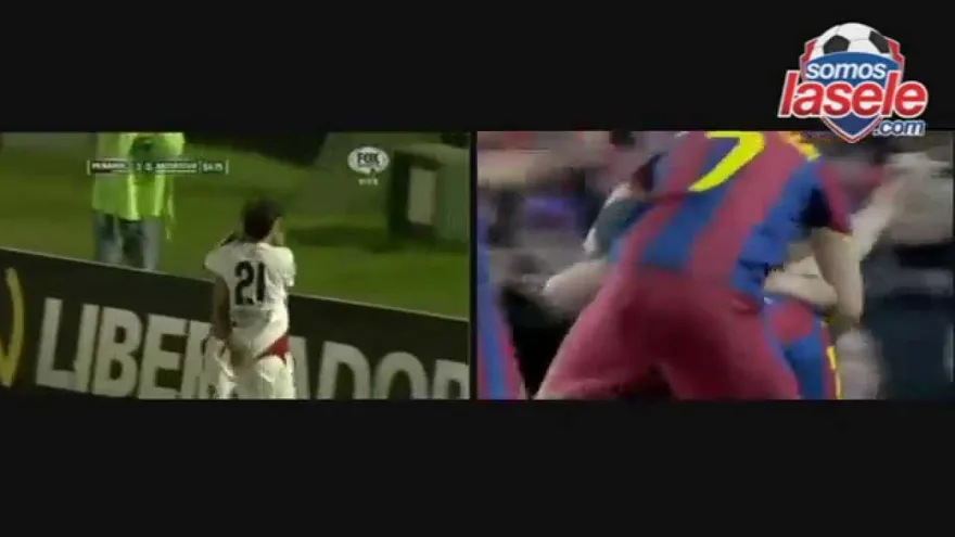 Este es el versus entre Edwin Aguilar y Messi ¿Goles parecidos?