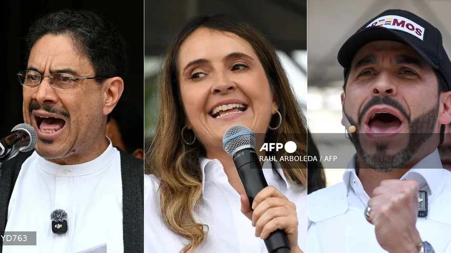 Iván Cepeda, Paloma Valencia y Abelardo de la Espriella, candidatos a la presidencia de Colombia.