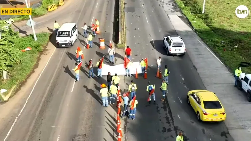 Trabajadores tiene un cierre parcial y protesta en Panamá Pacífico