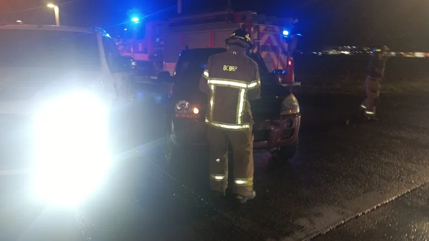 Bomberos atienden accidente de tránsito. Foto ilustrativa
