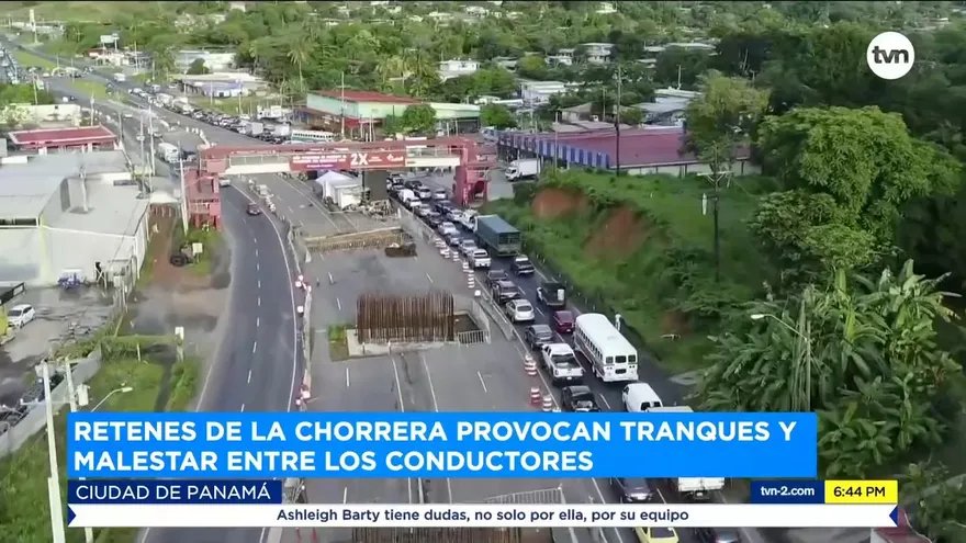 Retenes de La Chorrera provocan tranques