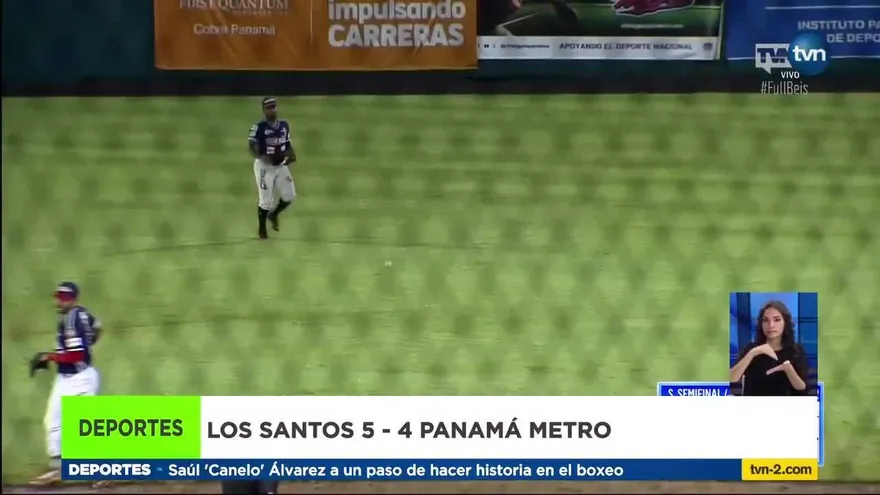Triunfo de Los Santos sobre Panamá Metro 5-4 en las semifinales del béisbol mayor