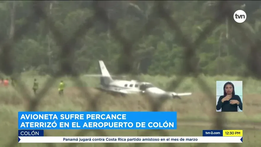 Avioneta sufre percance en Colón