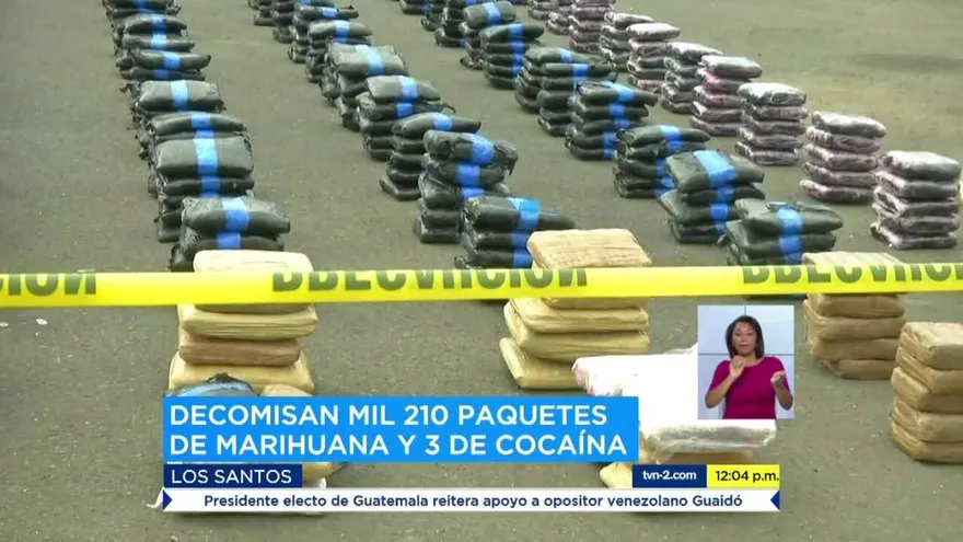 Decomisan más de mil 200 paquetes de droga en Los Santos