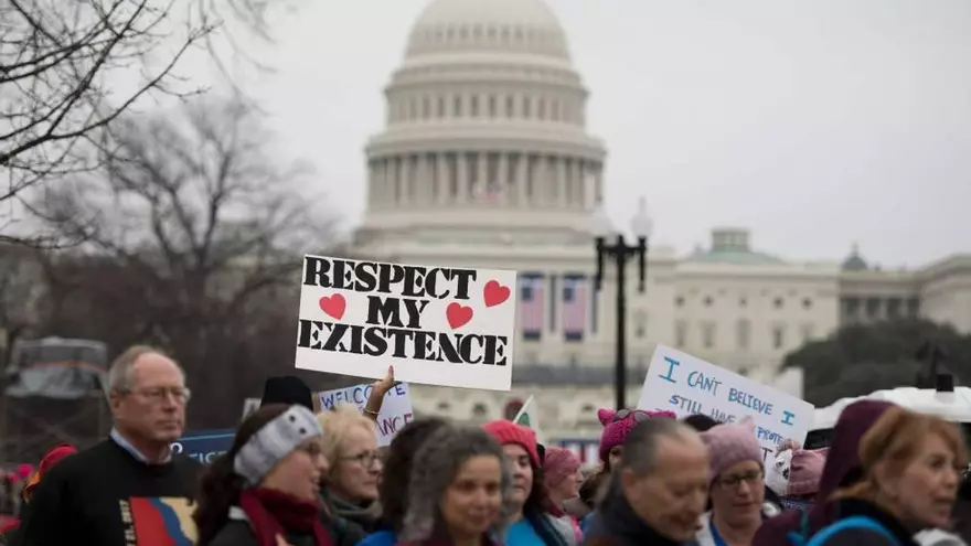 Las búsquedas de "feminismo" aumentaron, por ejemplo, después de la Marcha de las Mujeres en Washington.