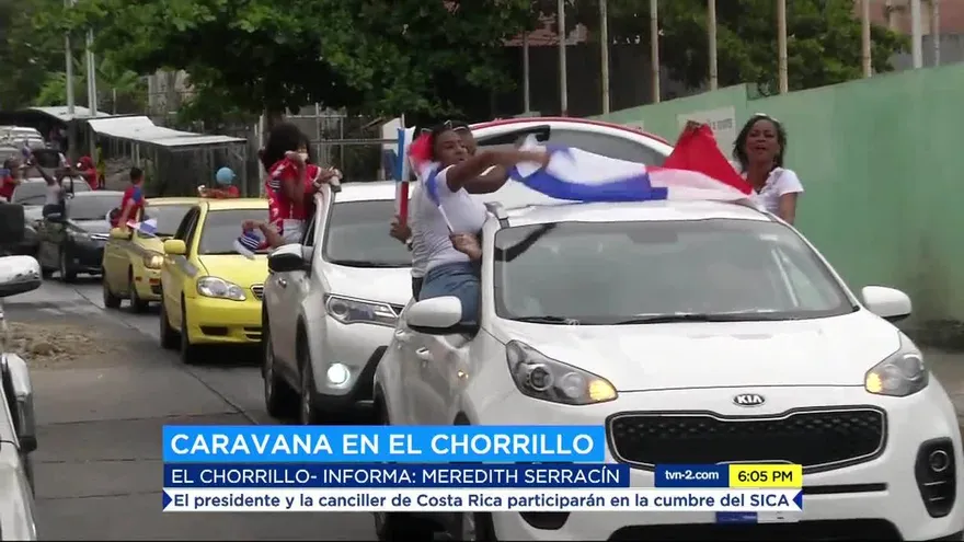 Celebran gol de José Luis Rodríguez con caravana en El Chorrillo