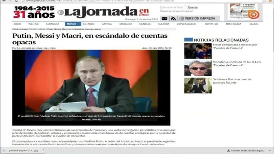 Cronología del escándalo Panamá Papers