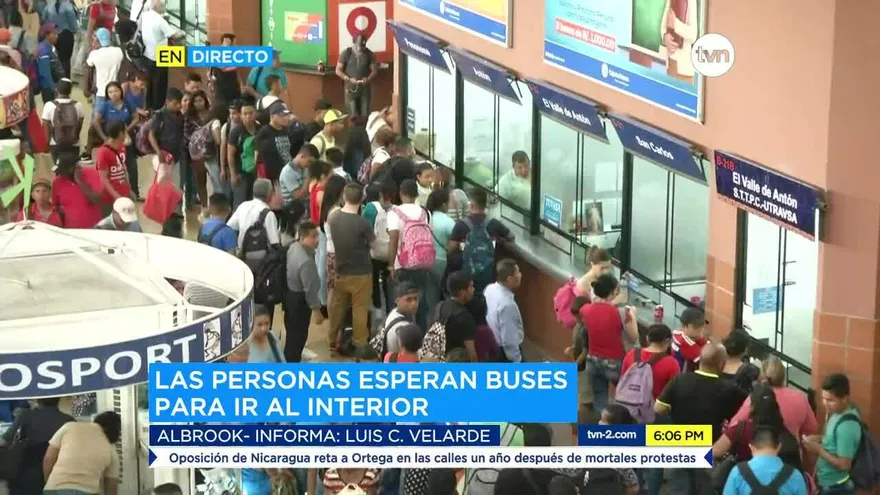 Terminal de Transporte de Albrook abarrotada por viajeros