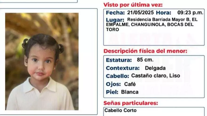 Nousaybah Bint Ghussan, niña de 2 años desaparecida en Changuinola.