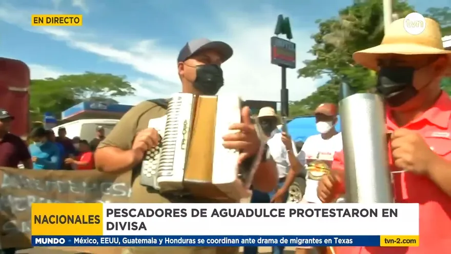 Pescadores de Aguadulce protestan