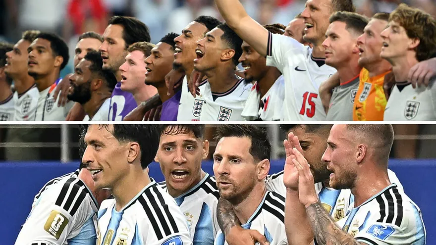 Selecciones de Inglaterra y Argentina