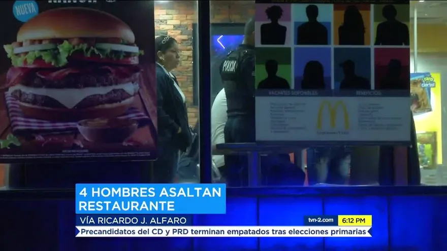 Delincuentes asaltan restaurante de comida rápida