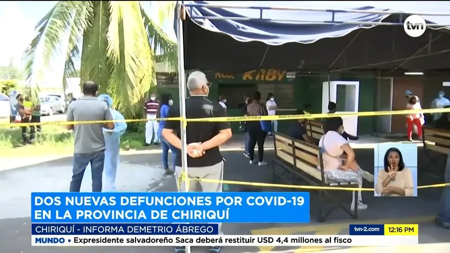 Se registran dos nuevas defunciones por la Covid en Chiriquí