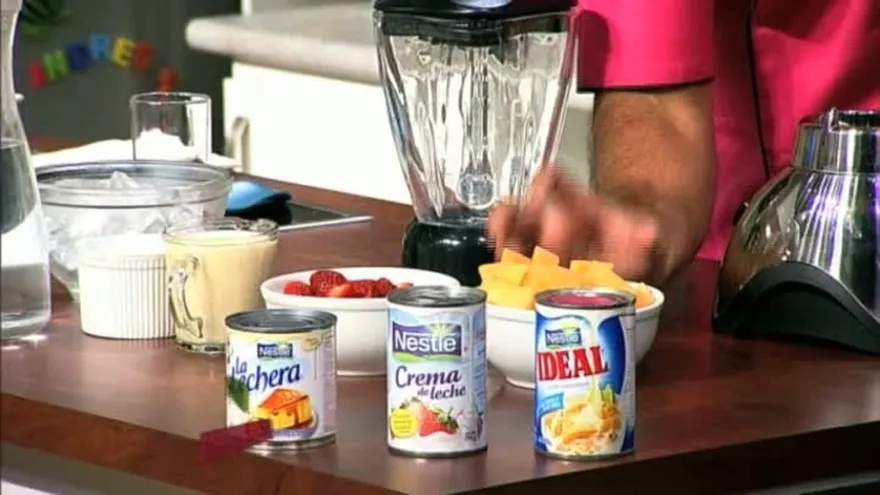 Batido de melón y fresas