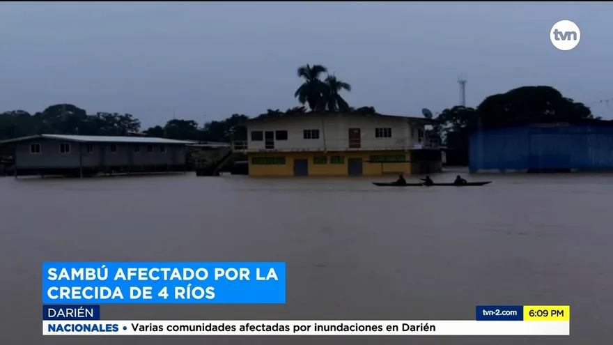 Sambú en Darién afectado por la crecida de cuatro ríos
