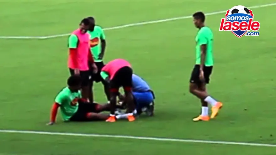 Román Torres no pudo terminar el entrenamiento del viernes