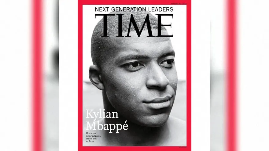 Mbappé en portada de edición internacional de revista Time
