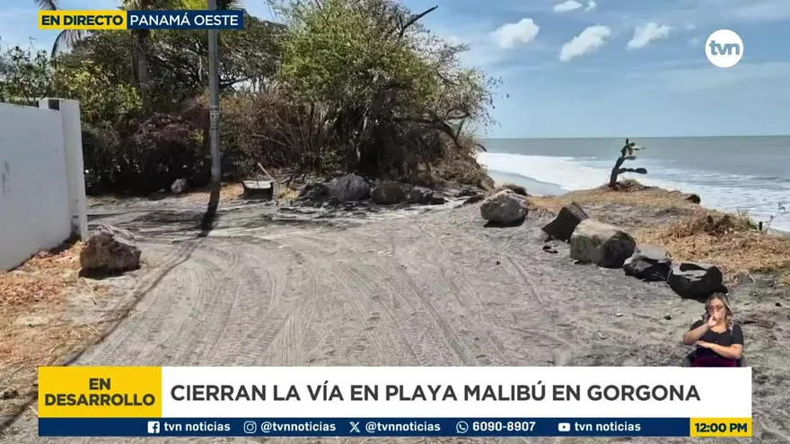 Cierran vía de acceso hacia playa Malibú en Gorgona