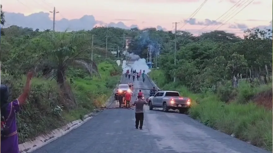 Cierre de vías en la provincia de Chiriquí.