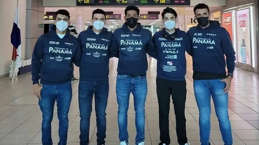Integrantes del equipo panameño que participó en el Campeonato Mundial UCI 2021