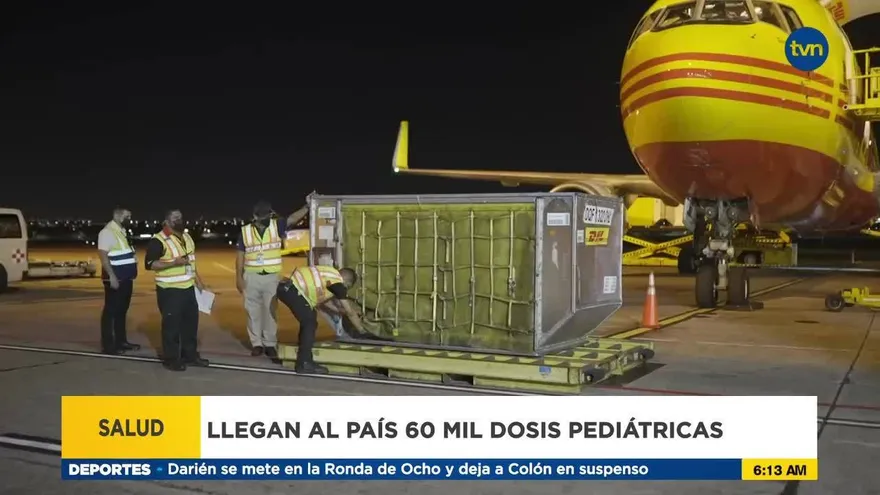 Llega a Panamá el quinto lote de vacunas pediátricas