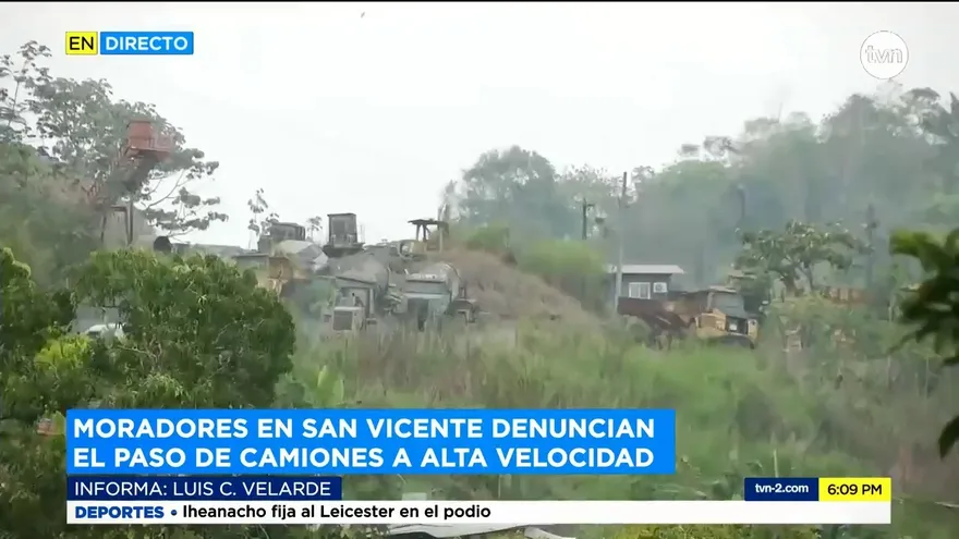 Moradores de San Vicente piden que se regule paso de camiones