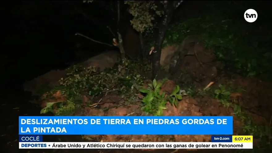 Atienden deslizamiento de tierra en Coclé