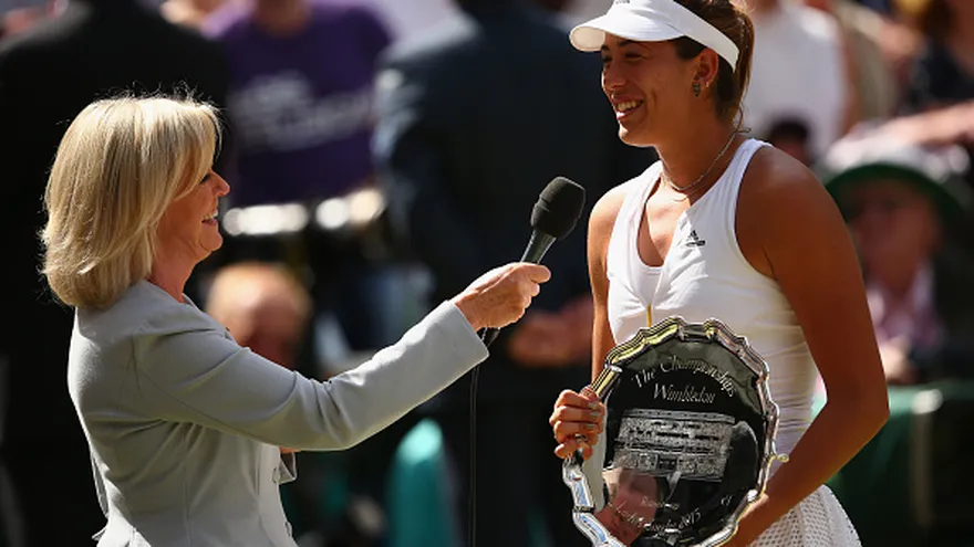 Muguruza en la final de Wimbledon.