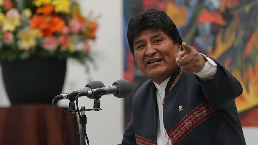 El presidente de Bolivia, Evo Morales, habla el pasado jueves durante una rueda de prensa en La Paz (Bolivia).