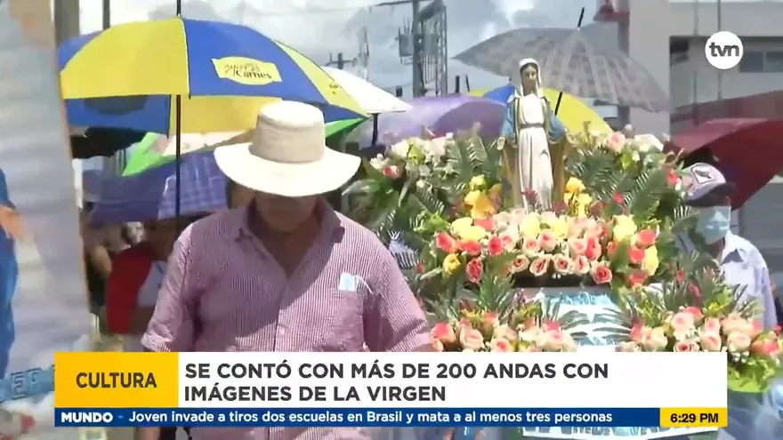 Santiagueños celebran la Virgen de la Mella Milagrosa con más de 200 andas
