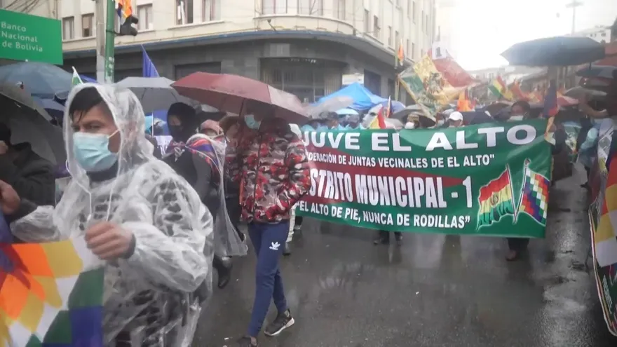 Culmina marcha de 200 km liderada por Arce y Morales en apoyo al gobierno de Bolivia