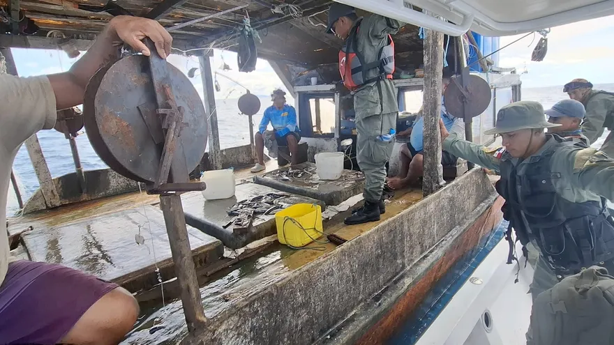 Embarcación retenida en el Parque Nacional Coiba