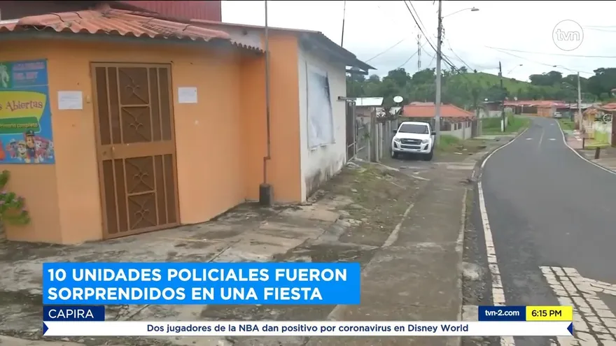Agentes de la Policía Nacional detenidos por realizar fiesta en Capira