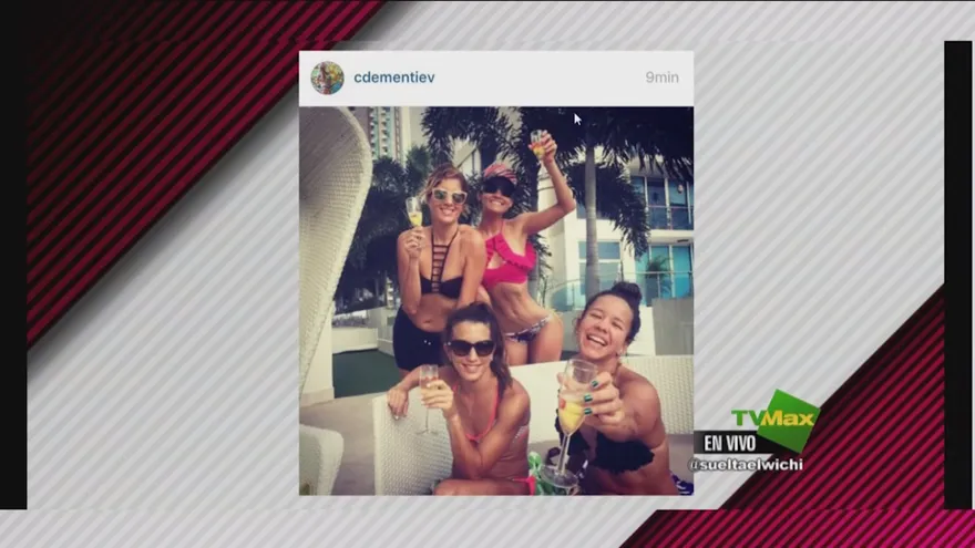 Carolina Dementiev se 'retoca' la cintura en una foto de Instagram