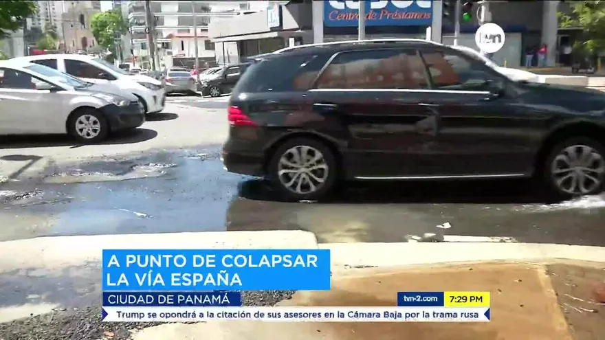 Daño en red de agua potable en Vía España requiere intervención del Idaan