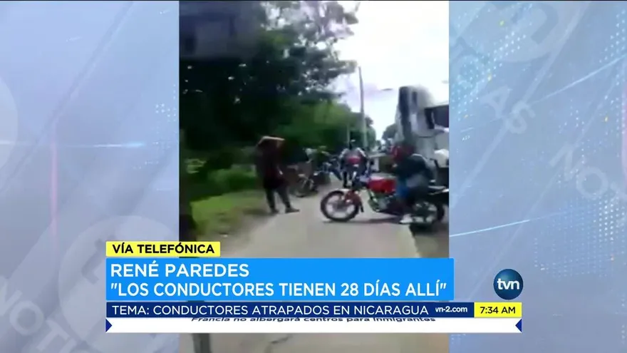 Al menos 20 transportistas de carga panameños permanecen en Nicaragua