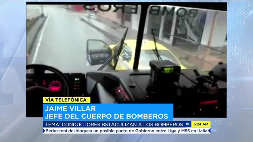 Bomberos se pronuncian sobre taxista que obstaculizó a un vehículo de la entidad