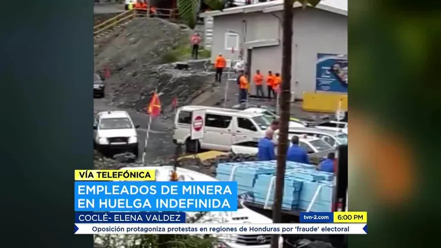 Empleados de una minera en Colón se mantienen en huelga