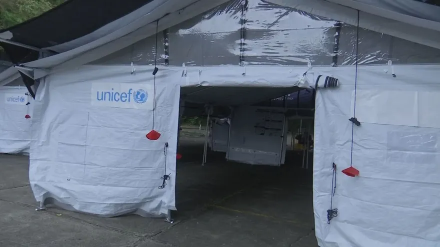 Unicef dona 16 carpas para apoyar la atención hospitalaria tras terremoto en Panamá