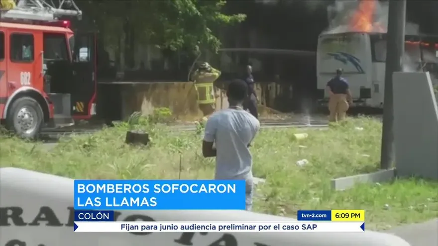 Se incendia autobús en la provincia de Colón
