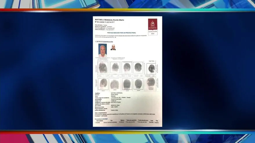 Vea la alerta roja de Interpol para detener a Ricardo Martinelli