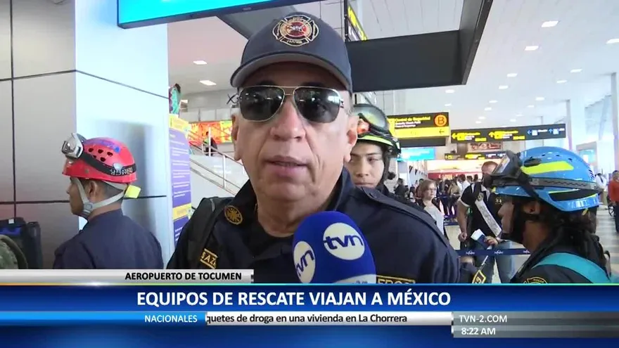 Rescatistas y caninos panameños parten a México