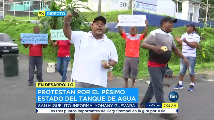 Residentes en San Isidro vuelven a protestar por estado del tanque de reserva