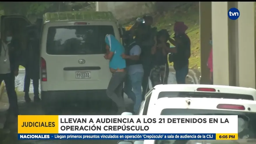 Se realiza audiencia de los 21 aprehendidos por la Operación Crepúsculo