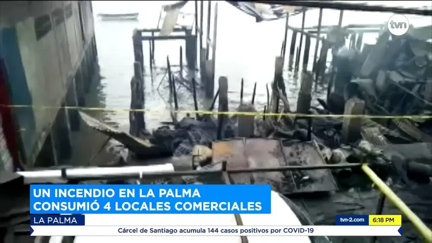 Un incendio en Darién consumió cuatro locales comerciales
